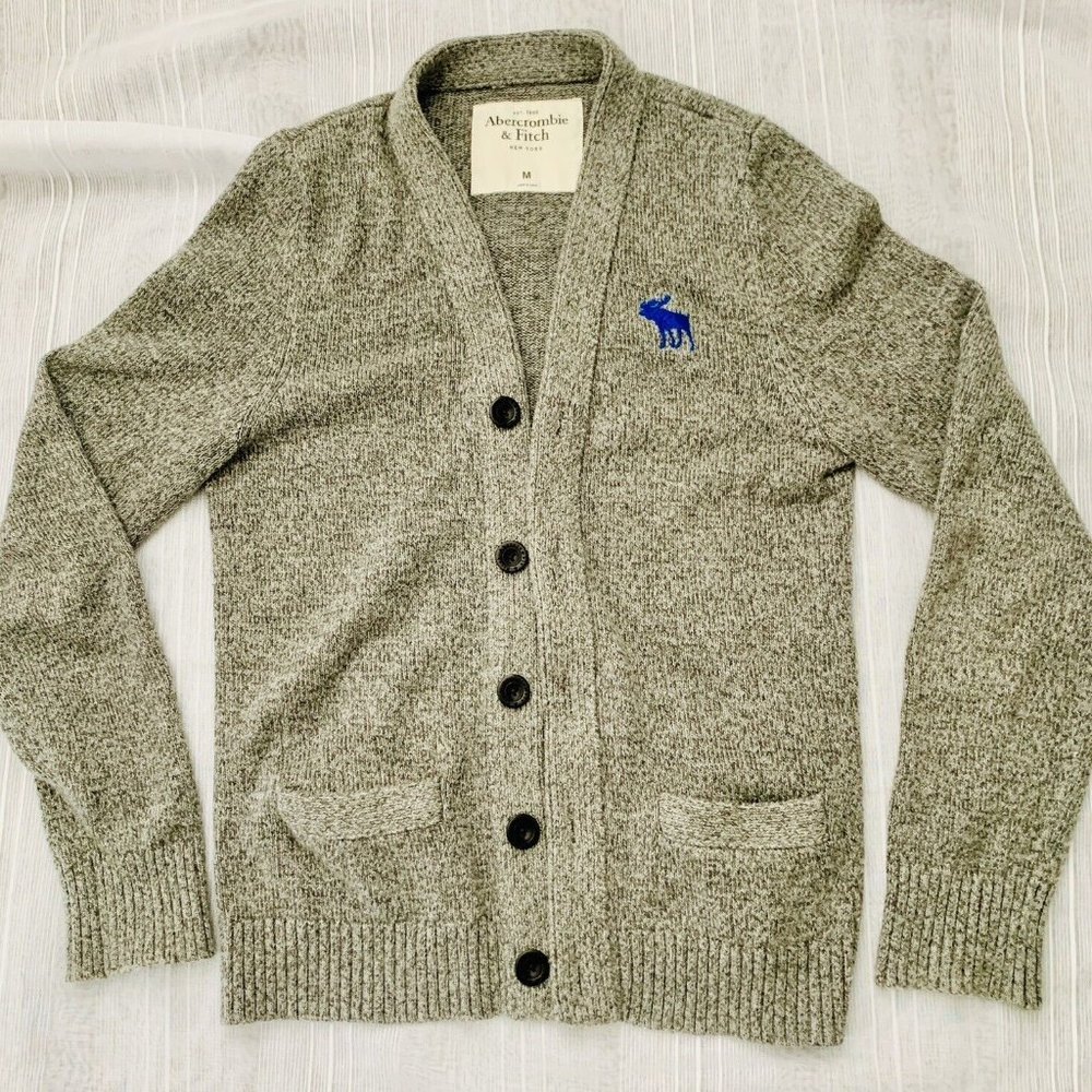 ABERCROMBIE FITCH Men’s Size M Winter Thermal Jacket Gray